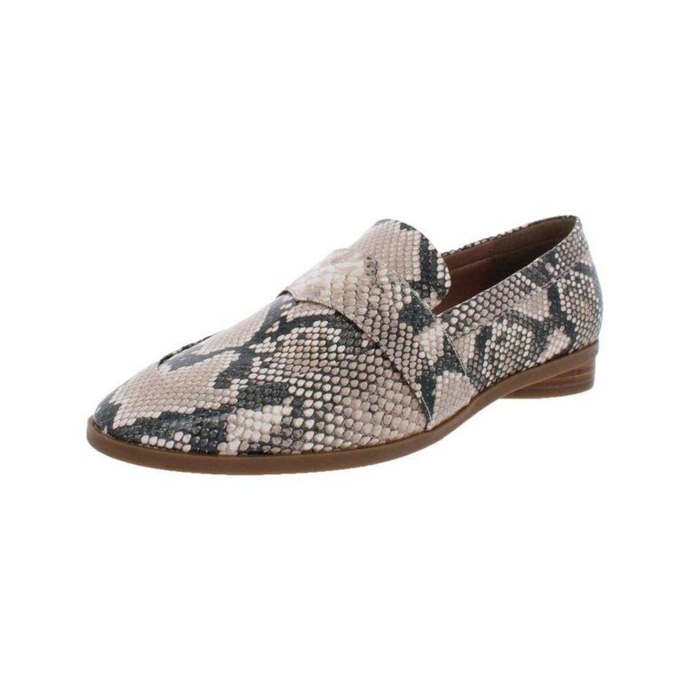 AEROSOLES Womens Beige Round Toe Slip On Leather Dress Loafers Shoes 6.5